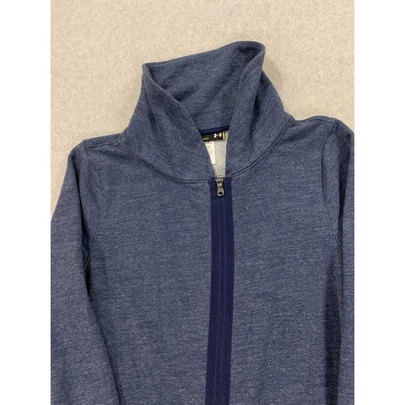 Under‎ Armour Loose Fit Cotton Blend Full Zip Jacket (Women's Medium) Blue - Picture 2 of 11